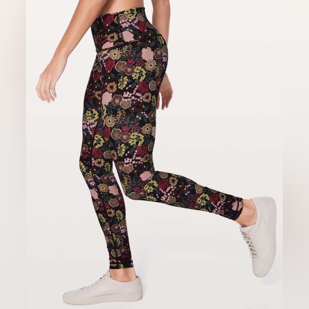 Lululemon Wunder Under Hi-Rise Tight 28" Fluorolace Multi Floral Print Size 8 - Picture 1 of 8